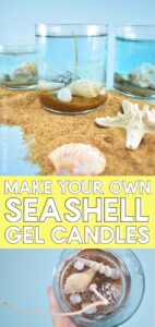 Add a lovely beach-inspired touch to your home decor turning your ocean vacation finds into gorgeous DIY seashell candles.