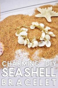 Love collecting seashells? This DIY seashell bracelet is such a fun charm bracelet is super simple and the perfect accessory for those beach days and a great way to use those collected shells!