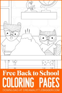 Download these free back to school coloring pages!