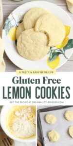 Got a hankering for something a little bit sweet and a little bit tart? This gluten free lemon cookie recipe hits the spot!