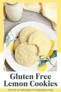 Got a hankering for something a little bit sweet and a little bit tart? This gluten free lemon cookie recipe hits the spot!