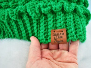 These custom made leather labels are the perfect thing for finishing up homemade crochet projects with style. I absolutely love mine!