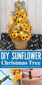 Looking for a happy non-traditional Christmas tree? Love flowers? This DIY Sunflower Christmas Tree is gorgeously cheerful and maybe a little bit country!
