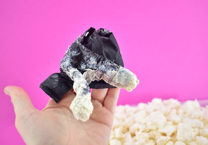 Insulation foam is nasty, sticky business. Be sure to protect your hands, clothing and work surface.