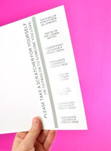 Be sure the tape is smoothly applied with no wrinkles or bubbles.