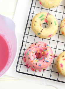 So festive and so tasty! Everybody will love these gluten free Funfetti donuts and most won't even realize they're gluten free!
