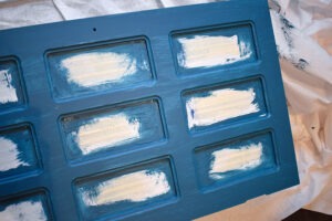 The bristles of a paint brush will always leave behind a streaky texture.