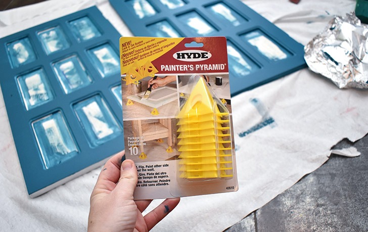 Painter's Pyramids keep your furniture away from the work surface.