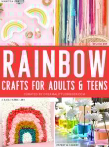 Colorful crafts aren't just for kids! Check out these amazing rainbow crafts for adults that are hue-tiful projects you'll want to make today!