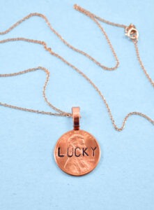 Looking for a simple and quick DIY jewelry project? You're in luck! This Stamped Lucky Penny is so fun to wear and takes 15 minutes or less!