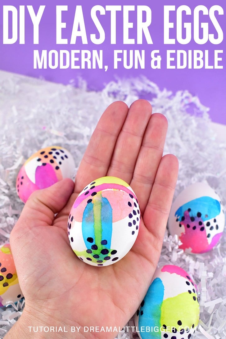 Looking for a fun, bold and modern way to dye Easter eggs? These fun