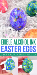 I've always loved Easter eggs decorated with alcohol so much, that I've made an EDIBLE alcohol ink Easter egg tutorial using only 2 ingredients!