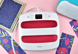 Once happy with the placement adhere the iron-on to the paper using your Cricut EasyPress or a household iron.