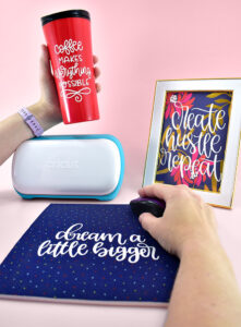 Looking for some fun Office Crafts? Inspirational Art peps up your desk, a custom mouse pad keeps things moving and an adorable travel mug gets you there!