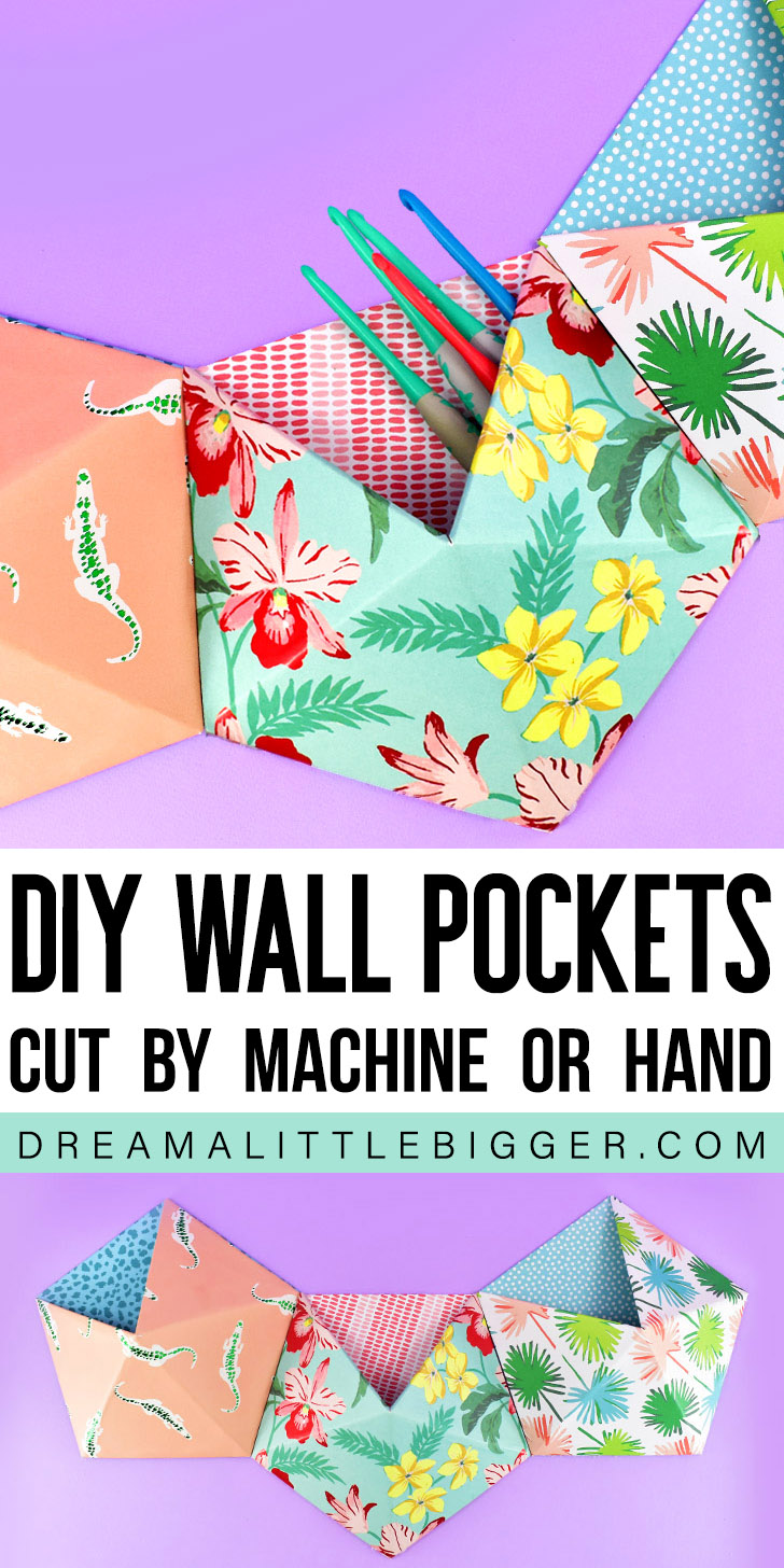Too much stuff and not enough places to store it? Keep the little things organized with these DIY Chipboard Wall Pockets. Free pattern & tutorial.