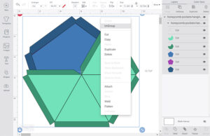 Select the shapes in Design Space and right-click on them. Click "UnGroup".