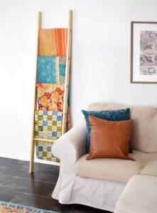 If you've got a lot of blankets this DIY blanket ladder is just what you need! With easy to follow directions, make your own gorgeous ladder!