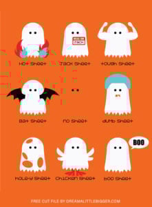 Grab this free Halloween SVG File of our super fun Ghost Index! Hot Sheet, Bat Sheet, Jack Sheet, Boo Sheet and MORE!!! Such fun!