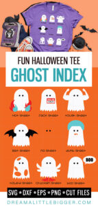 Grab this free Halloween SVG File of our super fun Ghost Index! Hot Sheet, Bat Sheet, Jack Sheet, Boo Sheet and MORE!!! Such fun!