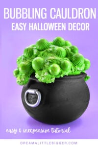 Love a witchy Halloween? This DIY Bubbling Cauldron Craft is super easy, inexpensive, lightweight, and lasts forever!
