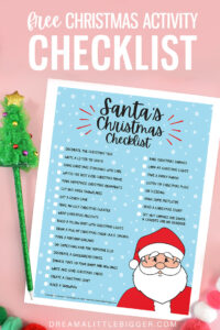 Looking for a fun way to count down all of the Christmas activities you've completed? Download this free Santa's Checklist!