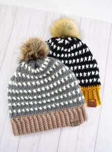 Grab the free crochet hat pattern to make your own bold, thick and super warm Uri Beanie. Designed during 2021 Winter Storm Uri!