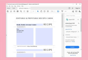 Entering your recipe on the computer is super easy.