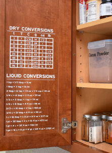 Get your pantry spices and dry goods neat as a pin and easy to access with this spice organization hack using vinyl.