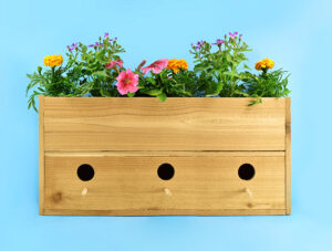 Build a Cedar Picket Birdhouse Planter. Perfect for both gardeners and bird lovers plus it is super easy and inexpensive to make!