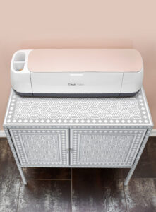 I plan on keeping my Cricut Maker on top of this cabinet all of the time but if you plan on moving it around, it's a good idea to protect the Iron-On from scratches with a few coats of Polyurethane.