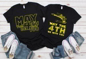 Looking for a cool DIY tee for Star Wars Day? Check out two free SVG and other cut files - May the Fourth be With You!