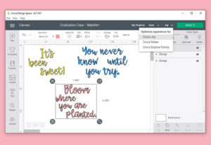 Plug in your Cricut Joy if necessary. In Design Space next to the green "Make It" button is a drop down menu. Open it and select your Cricut Joy.