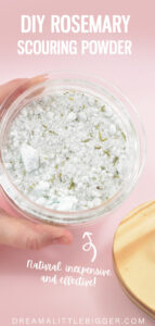 DIY Scouring Powder is perfect for cleaning dirty sinks and tile showers. This natural cleaner recipe makes a 6 week batch for pennies.