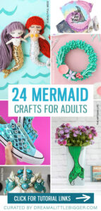 Summertime is the perfect time for all things mermaid! Check out 20+ of our favorite mermaid crafts for adults!