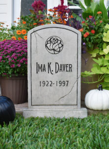 Love a little creepy and a lot cute? Learn how to make foam Halloween tombstones & snag the free printable designs we used that have the best Halloween tombstone names ever! Like Ima K. Daver!