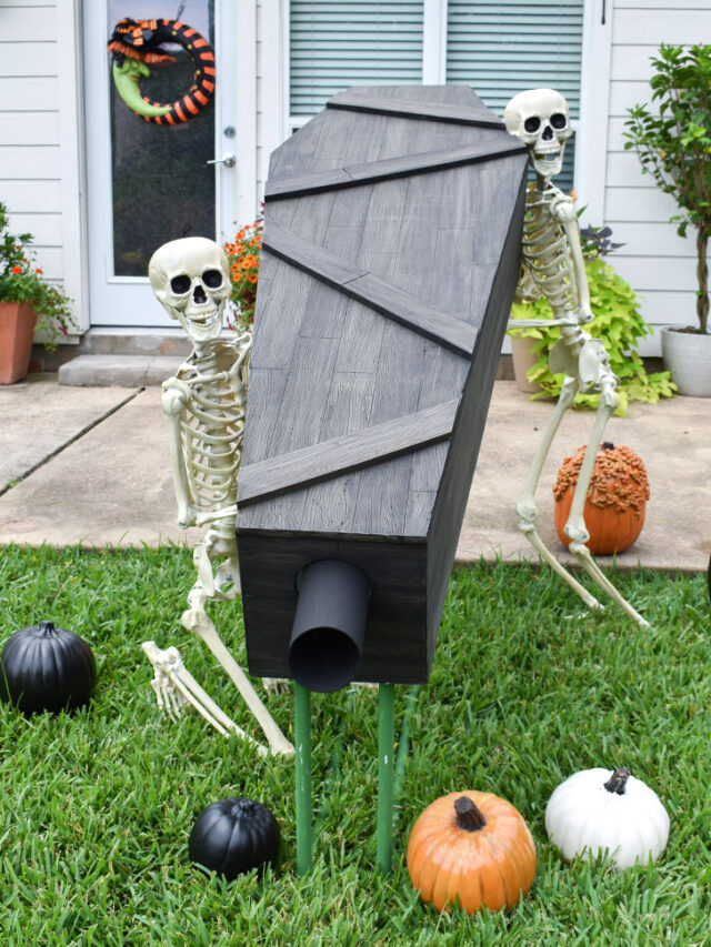 This 6-Foot Long COVID Friendly Halloween Candy Chute encourages social distancing for a safe and happy Halloween full of Trick or Treating! No expensive tools required!