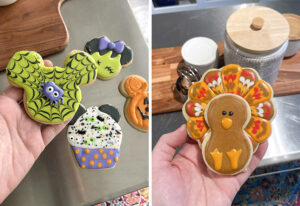 Disney inspired Halloween and Thanksgiving Turkey Decorated Sugar Cookies - My first and second attempts and sugar cookie decorating ever!