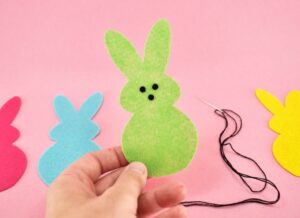 These Bunny Peeps Catnip Toys are the sweetest DIY you can make for your pet this spring and using acrylic craft felt, they're cheap, too!