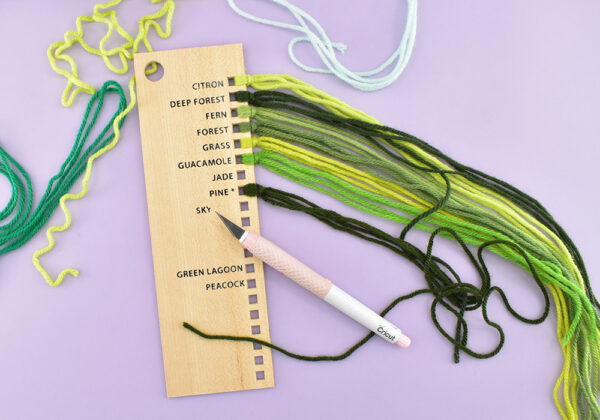 Removing colors is also really easy. Whether you want to shift the colors around on the card, or if you just don't plan on keeping a color in your stash, use a craft knife will pluck away the letters. Unless your vinyl has been on the card for years, you should be able to manage removal fairly easily.