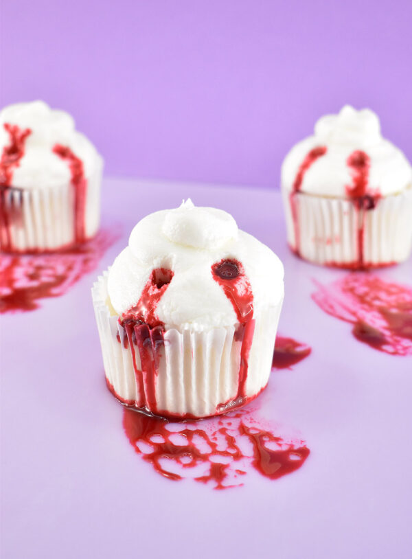 Looking for a quick and easy way to bake up some Halloween treats? Make this simple edible blood and you can creep out any baked goods!