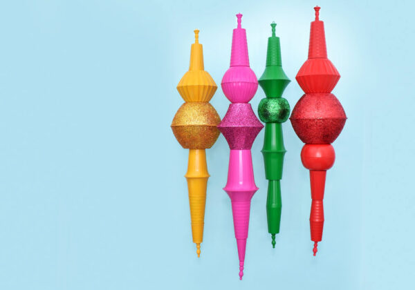 Looking for big Christmas décor impact with a little budget? These amazing 48" Giant Finial Christmas Ornaments are a surprisingly easy & inexpensive DIY!