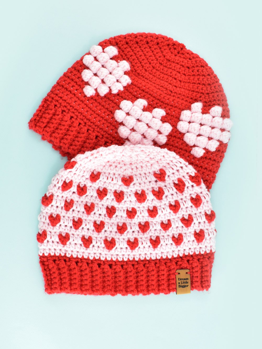 Are you looking to  hook an adorable hat? This fitted Crochet Hearts Beanie is the cutest and easy enough for beginners!