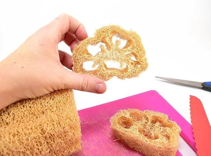 Learn how to make homemade soap, adding loofah to the mix for the perfect exfoliant. Perfect for even a first-time soap maker, these loofah soap bars are super simple and make great gifts!