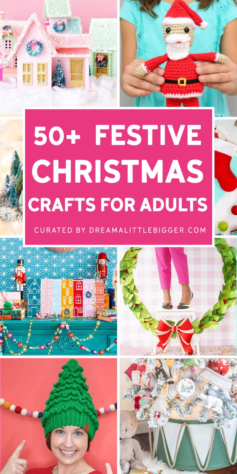 Looking for Christmas crafts that don't use popsicle sticks or finger paints? Check out over 50 of our favorite Christmas Crafts for Adults!