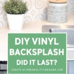 Want to update your kitchen on a budget? See how we made our own DIY peel and stick backsplash tile for a whole new look!