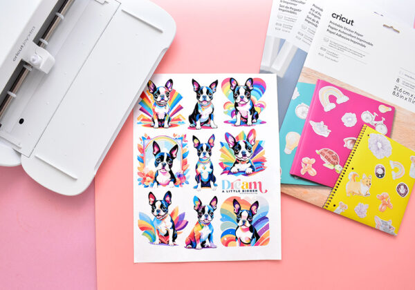 Have you heard about the Cricut Joy Xtra Print then Cut Sensor? It's the easiest way to make all of your own custom sticker designs (like my bitty baby Boston Terrier Opal themed stickers!)