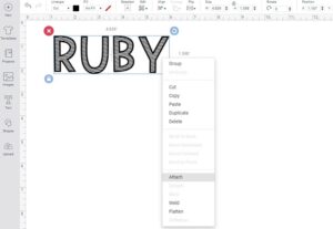 Attach all of the letters together to have everything engrave in the right place.