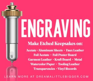 Engrave over 20 materials at home using the Cricut Maker Engraving Tool.